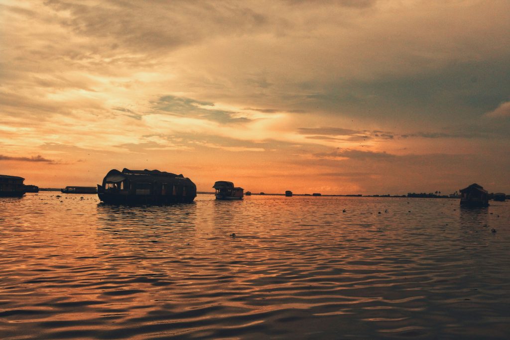Backwaters del Kerala con casa galleggiante durante un tour privato in India
