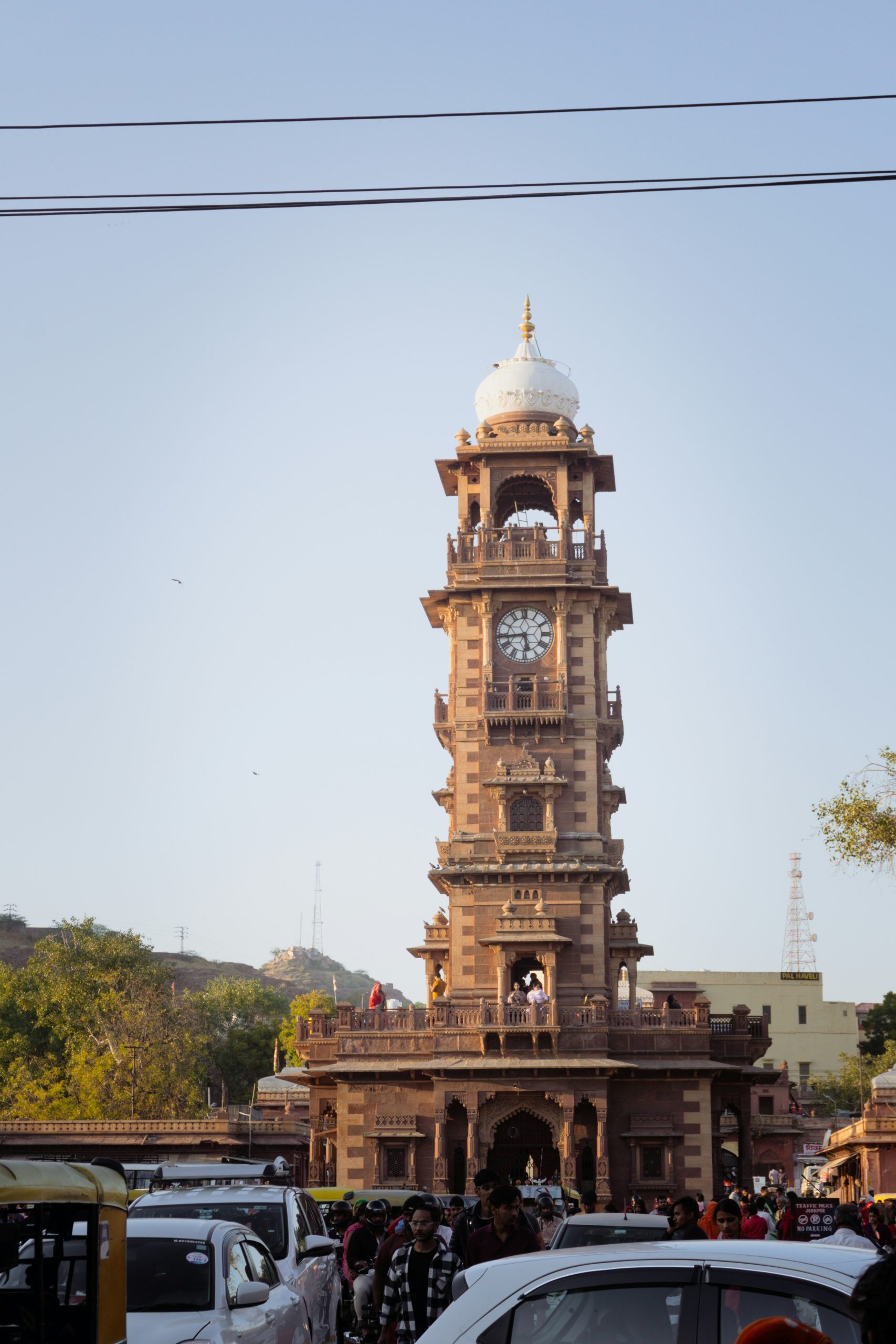 Ghanta Ghar Clock Tower in Jodhpur near Sardar Market, Rajasthan, India